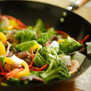 receta de legumbres al wok